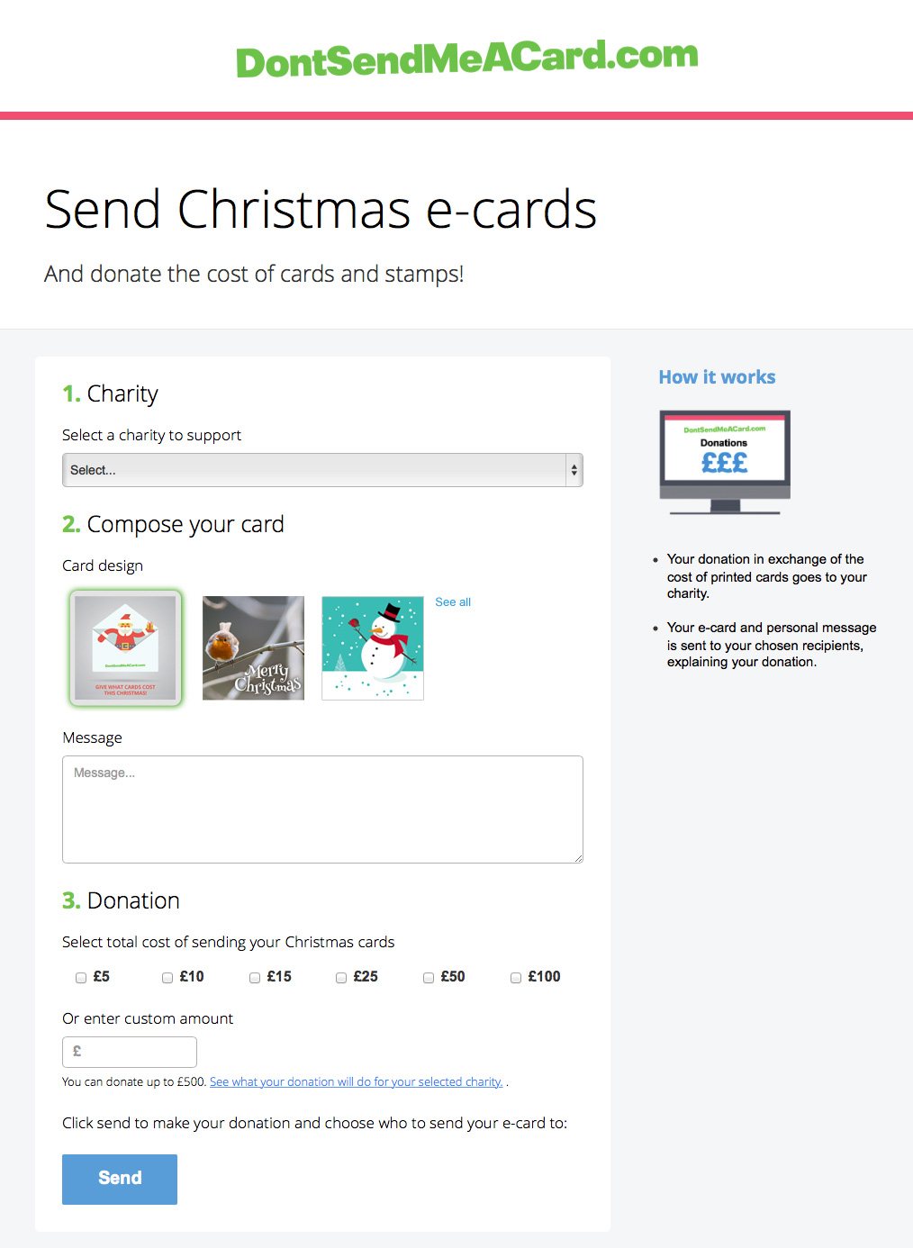 Send christmas e-cards